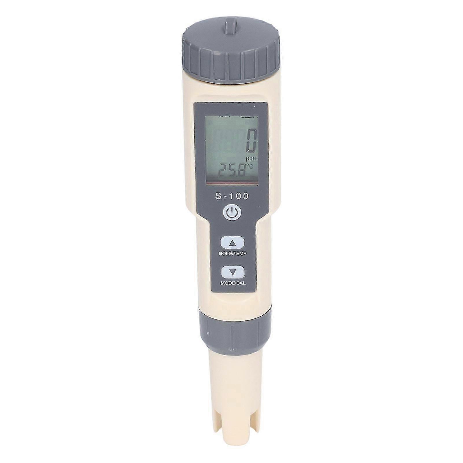 Water Quality Meter Pen Type Salinity EC TDS Temperature 4 in 1 Tester with Backlight S100