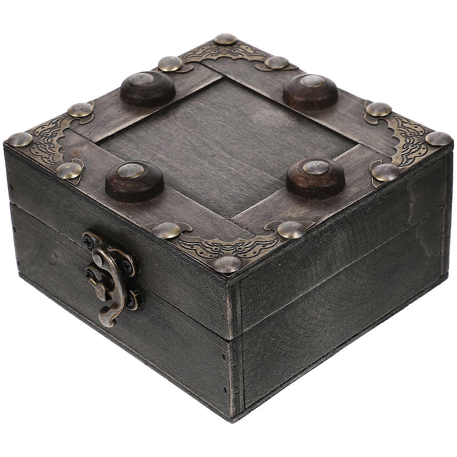 Retro Trinket Box for Storage Use 5Pcs Dark Brown Jewelry Storage Case