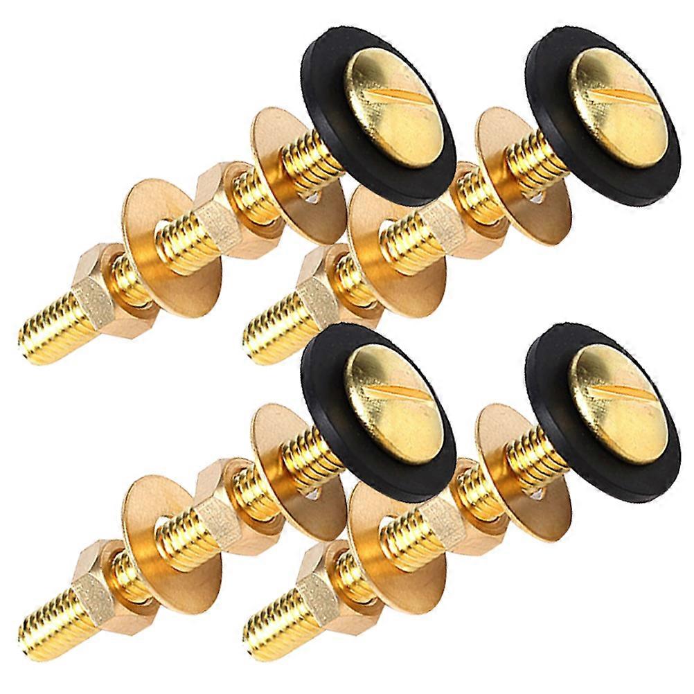 Toiletsædebolte og møtrikker Toiletskålsbolte Badeværelsesinstallation Messing Rustfrit stål Tætning 4stk