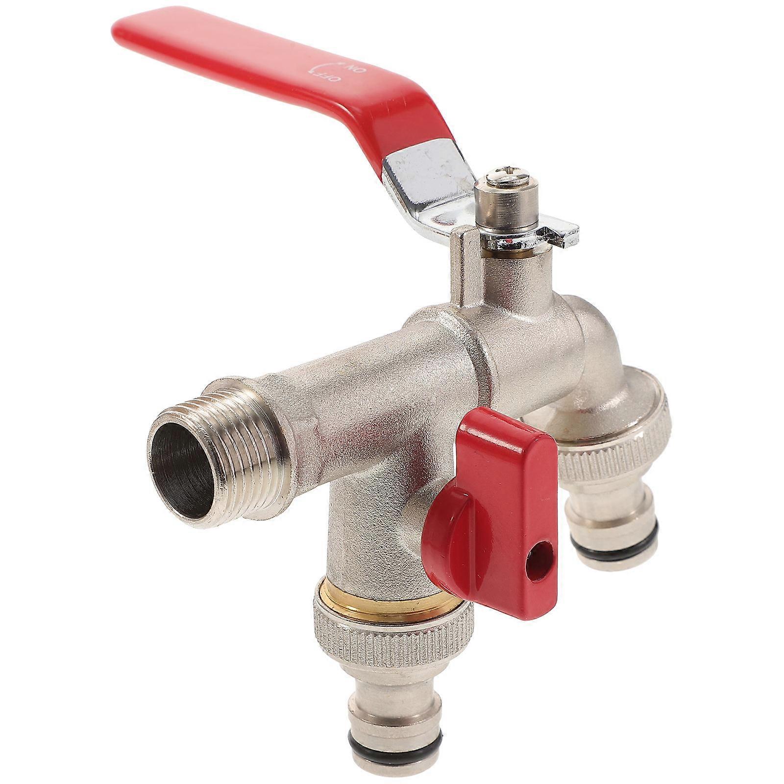 Laundry Faucet Double Spout Faucet Brass Washing Machine Tap for Home