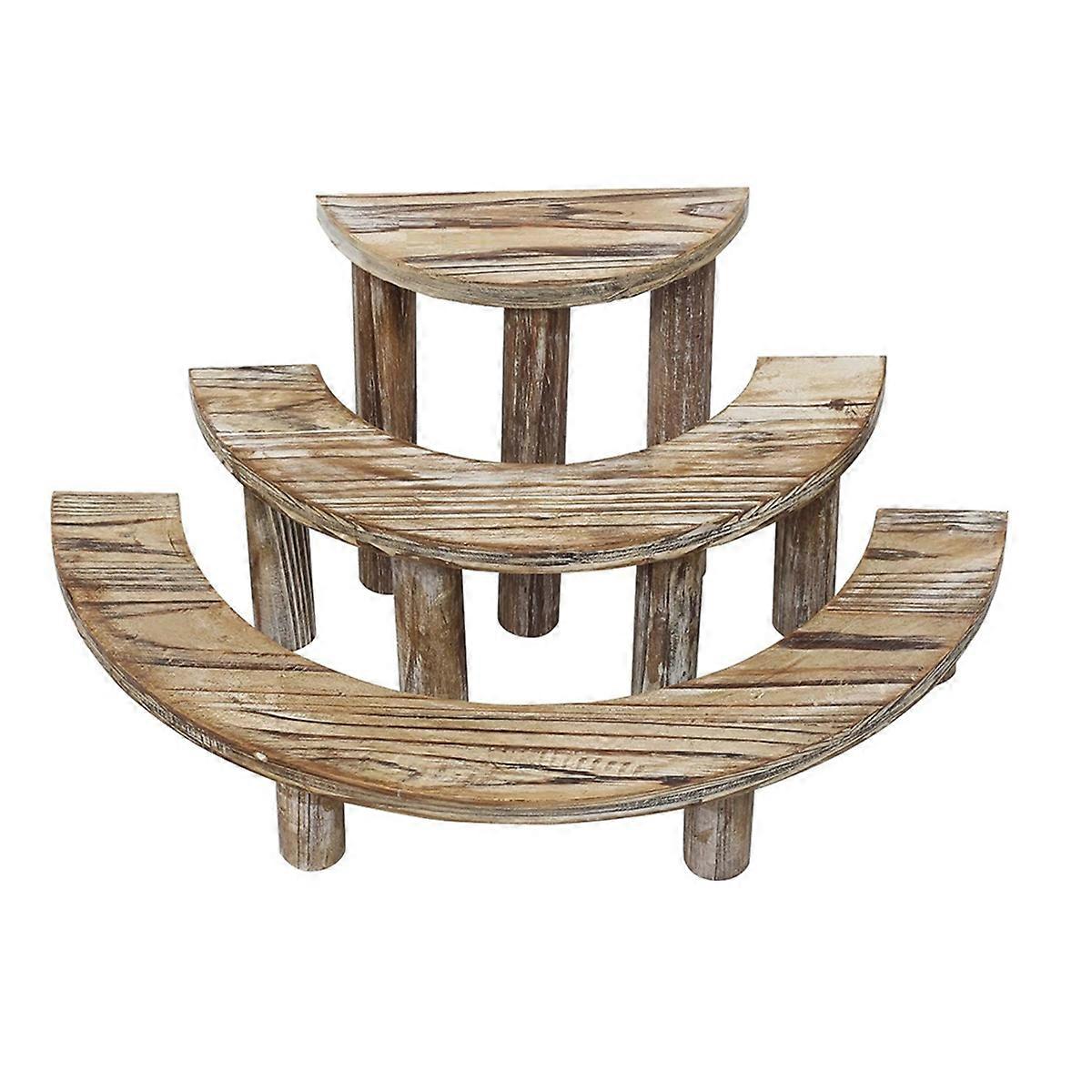 3-Layer Wooden Cupcake Rack Layered Cupcake Display Rack