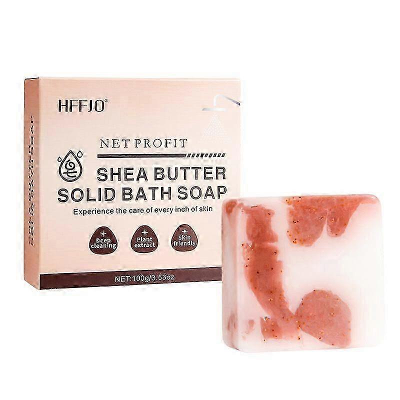 Shea Butter Exfoliating Body Wash Bar 100g Moisturizing Bar Soap & Gentle Soap Bar with Plant-Based Exfoliants Hydrates, Softens & Soothes Skin