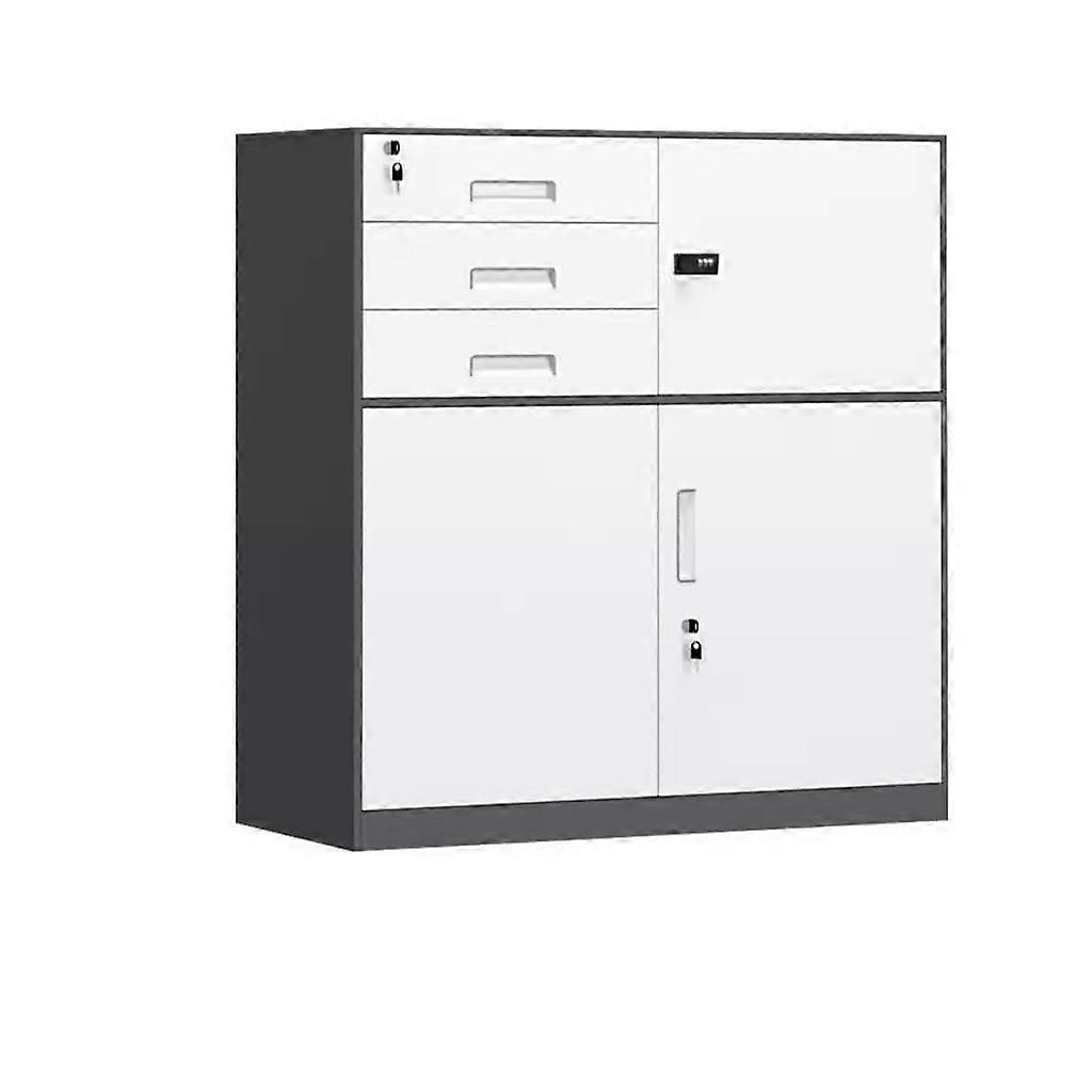 33Inch Lockable Metal Vertical File Cabinet With Adjustable Divider For Office And Home Storage 85 X 93 X 102 Cm