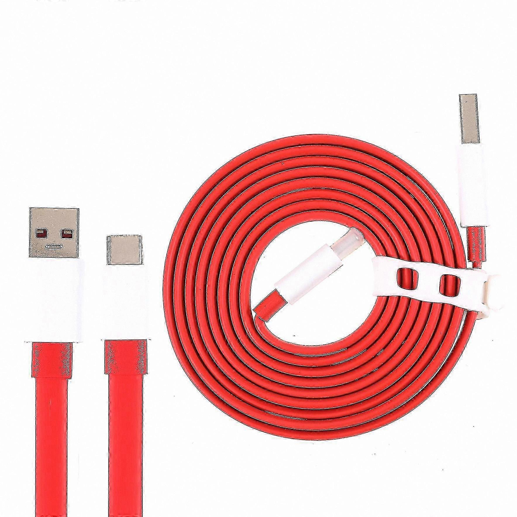 4A Fast Charge USB Type-C to USB-A Cable, 1.5M Durable Flat Charging and Data Sync Cord for OnePlus 6/5/5T/3/3T Devices
