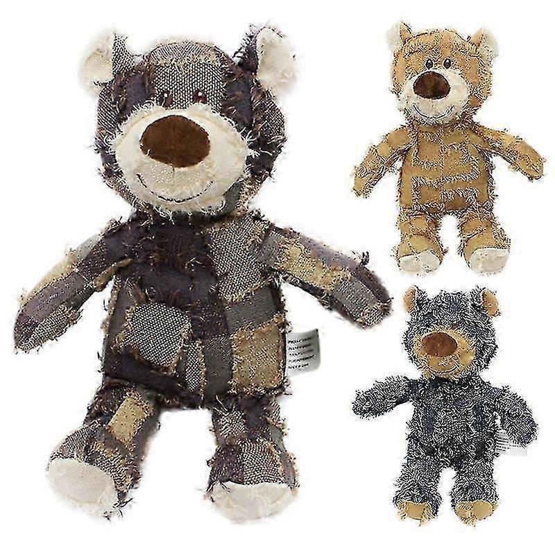 Bear Pet Dog Plush Toys Squeaking Stuffed Toys For Dogs Cat Chew Squeak Toy For Small Large Dogs Play Funny Training