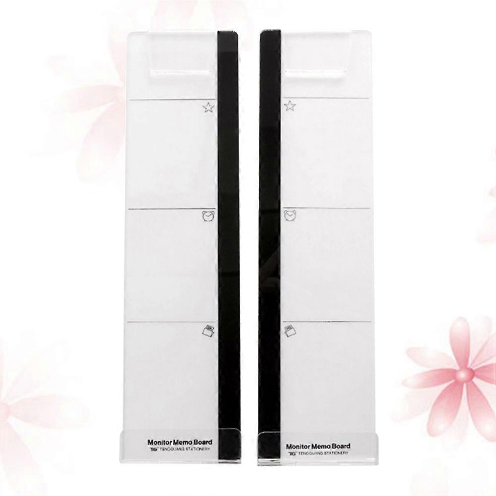 Transparent Monitor Memo Note Holder for Computer with 4Pcs Set