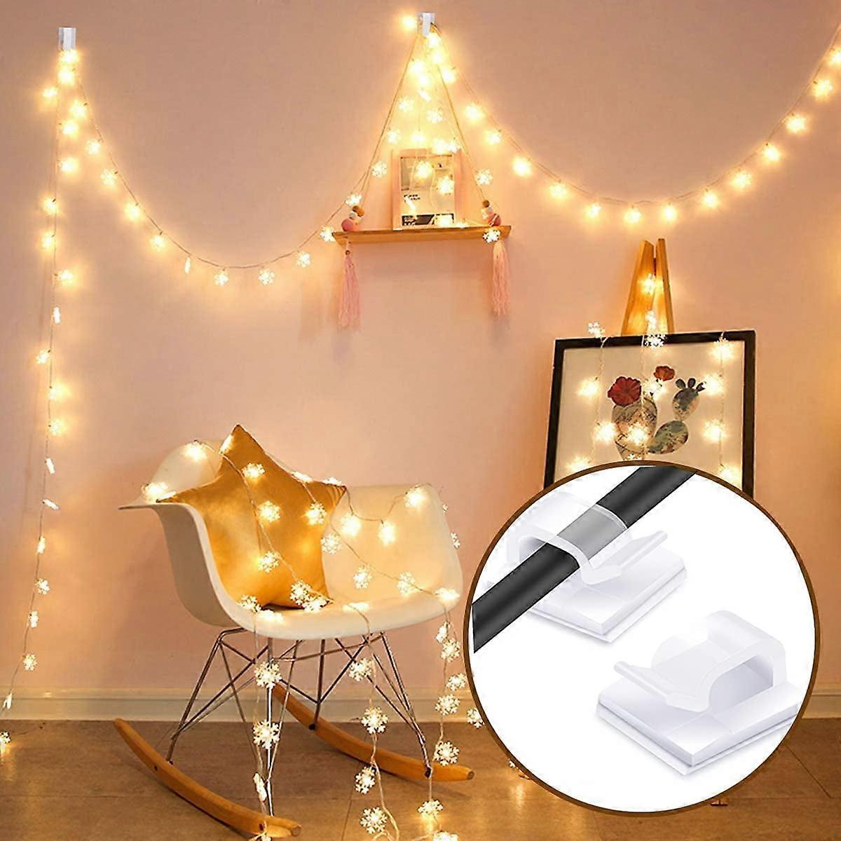 60PCS Transparent Cable Clips for Cord Organization