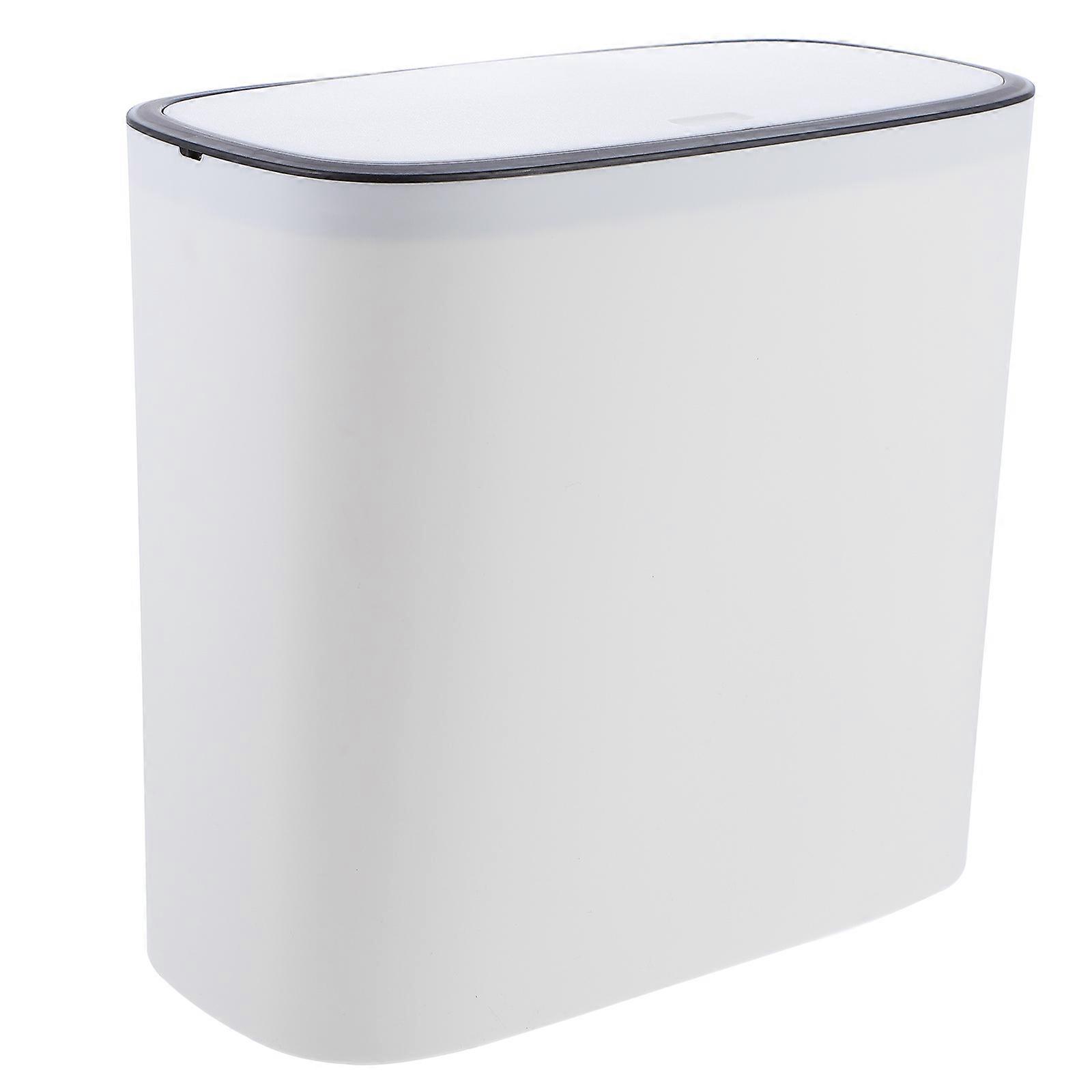 Kitchen Garbage Can With Lid Push-Type Lid Large Capacity For Families 12.4×12.2×5.9in 1Set
