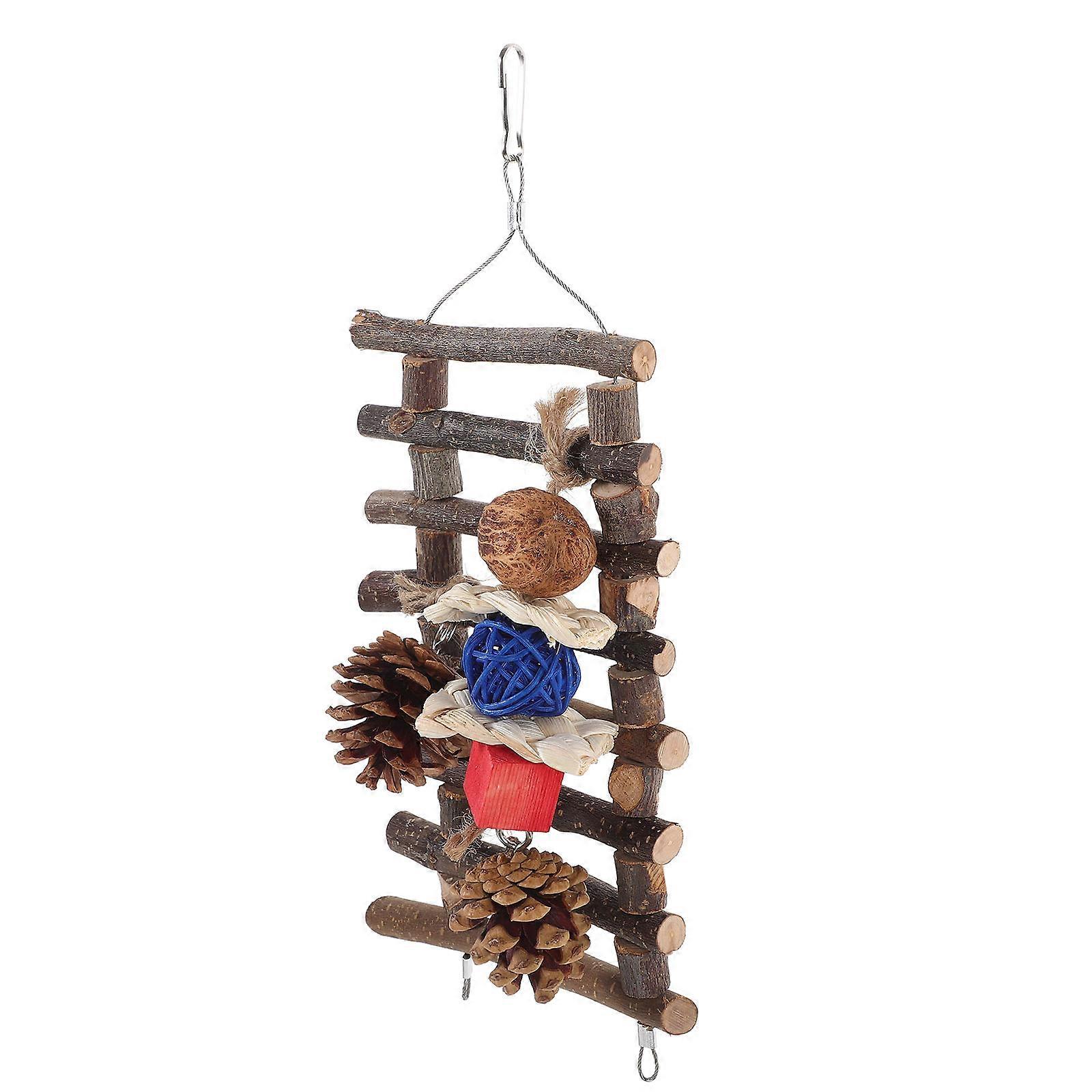 5Pcs Parrot Climbing Ladder Toy Crafted From Natural Material Perfect For Enhancing Coordination And Dental Exercise For Birds