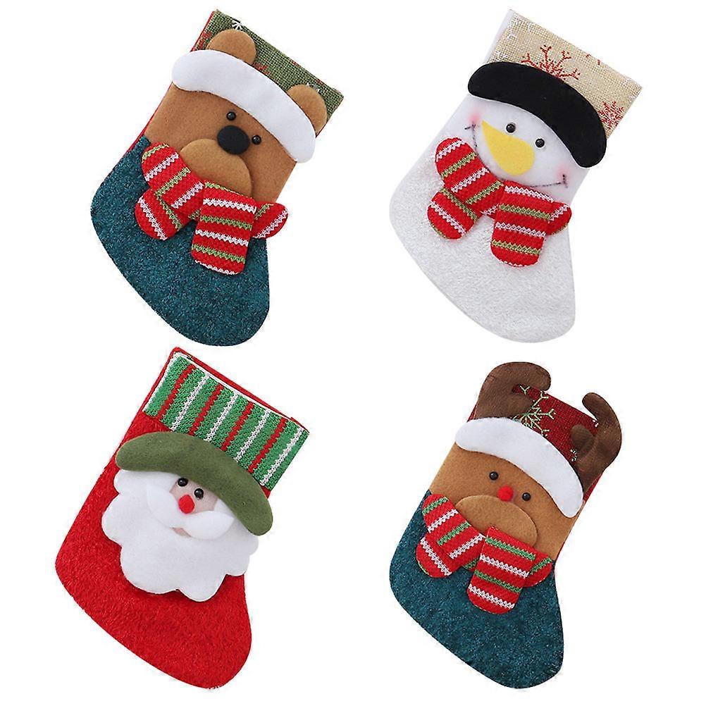 Christmas Sock Bag Hanging Sock for Storage Use 8Pcs Assorted Color Gift Set