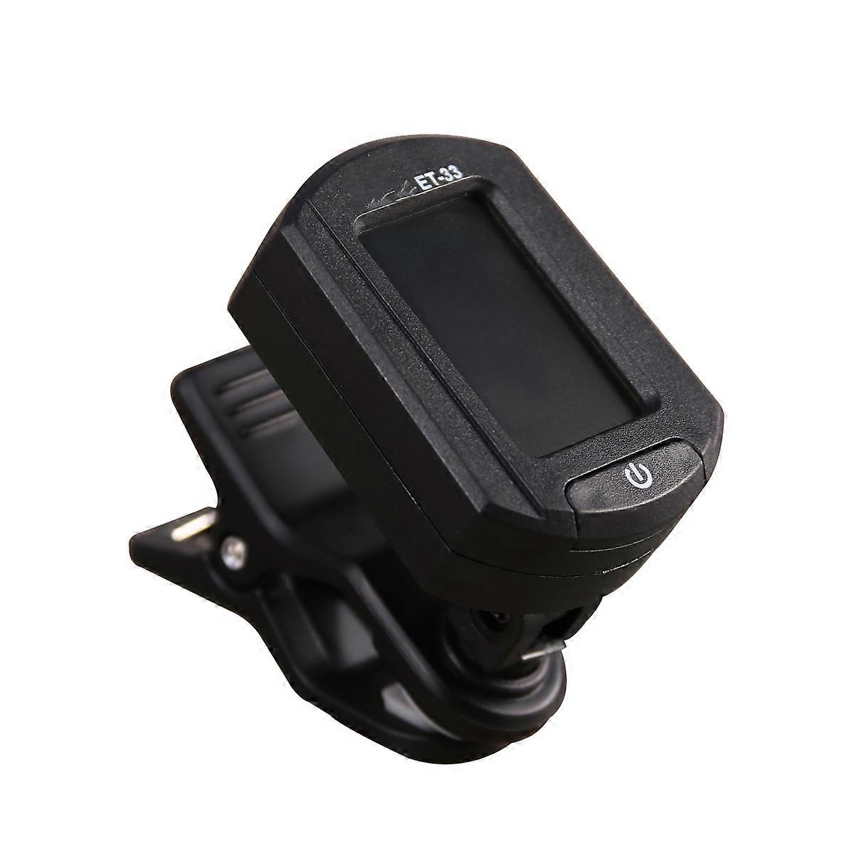 Eno Et-33 Clip-on-Gitarrentuner, digital, LCD, schwarz