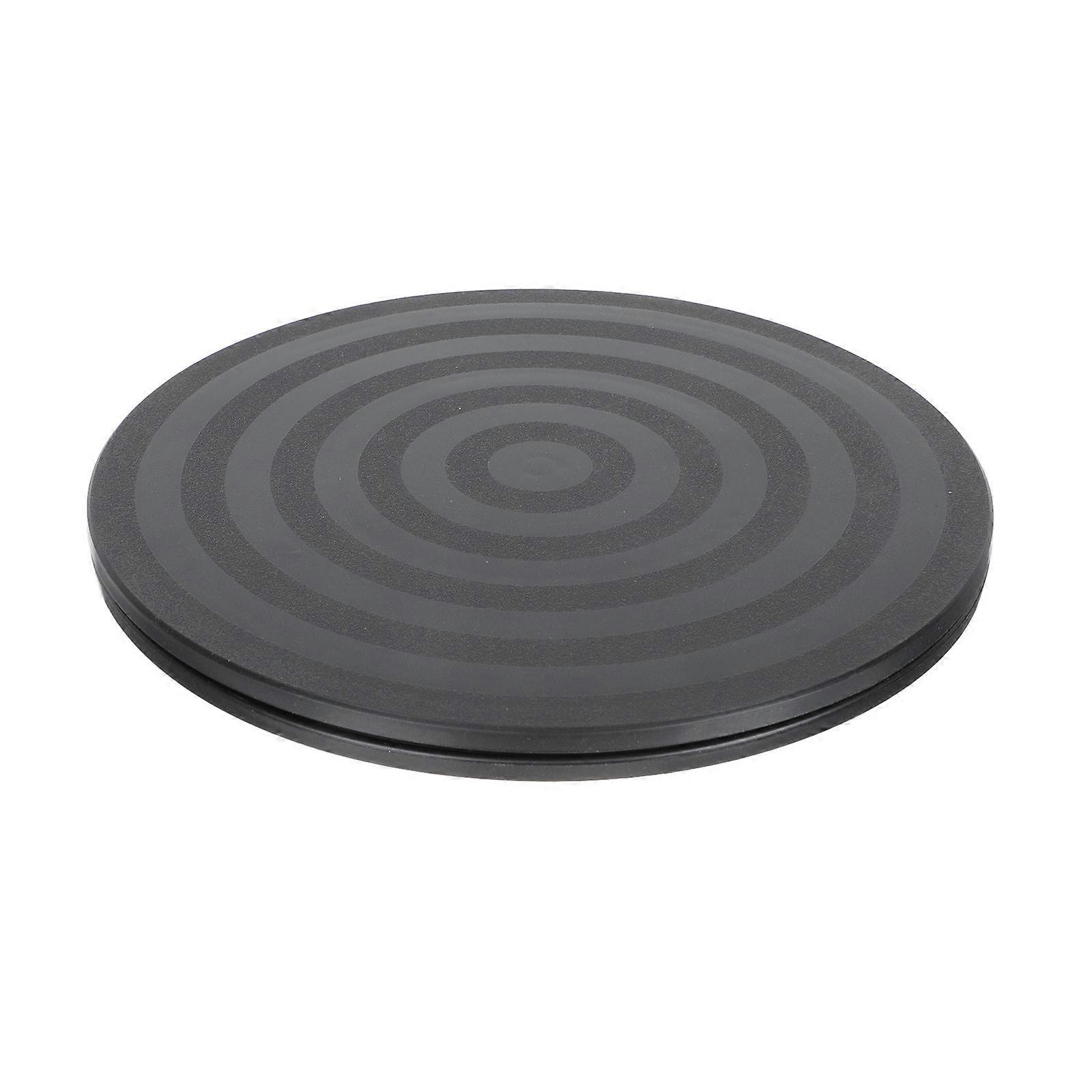 Floral Turntable Rotating Turntable for Bonsai Display Gentle Rotation Black 20X20Cm 1Pack