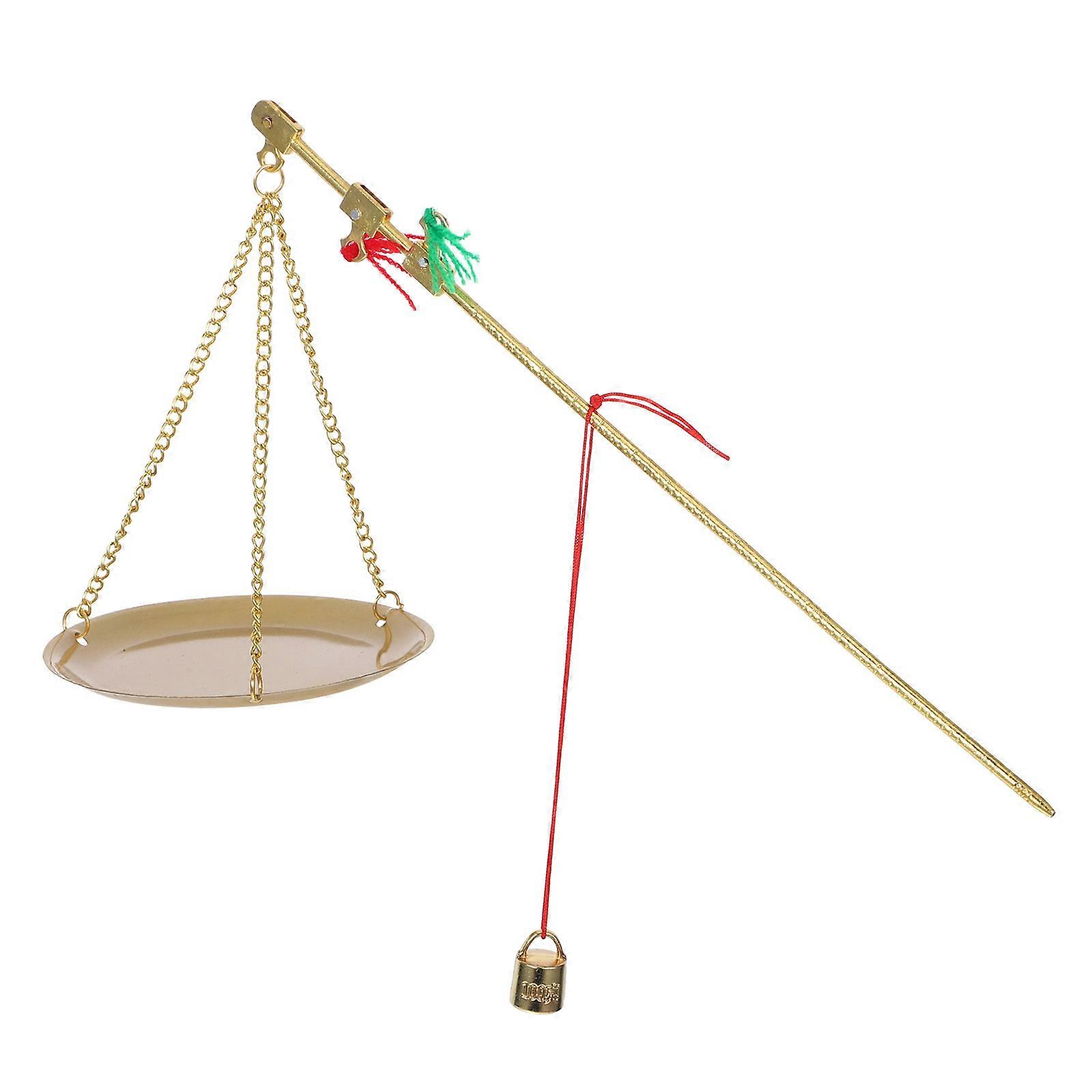 Golden Handheld Chinese Medicine Scale for Weighing 2Sets of Tea Leaf