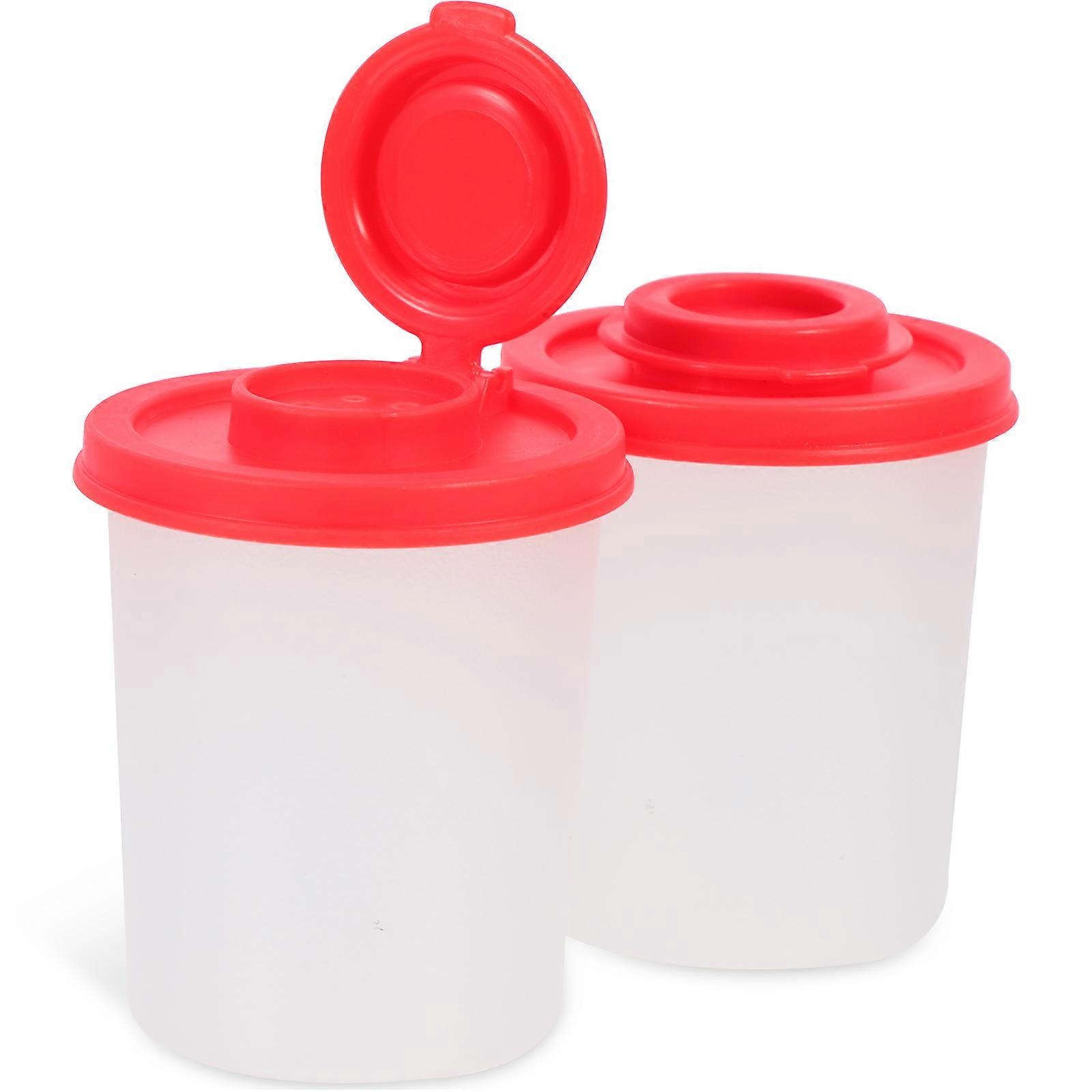 Spice Containers 4Pcs Clear Pepper Shakers For Home Use 5.5X5.5X7Cm Easy Dispensing Suitable For Outdoor Cooking