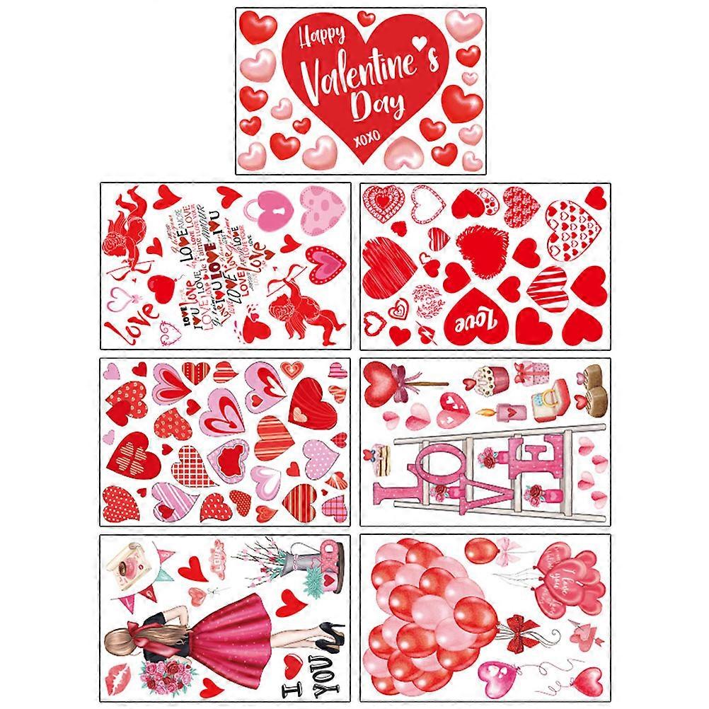 Valentine Day Decor Window Cling Sticker for Glass 1Set