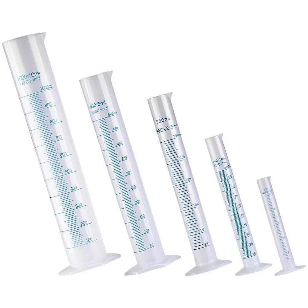 Transparent Plastic Cylinder Professional Measuring Cylinder for Lab Use 15Pcs