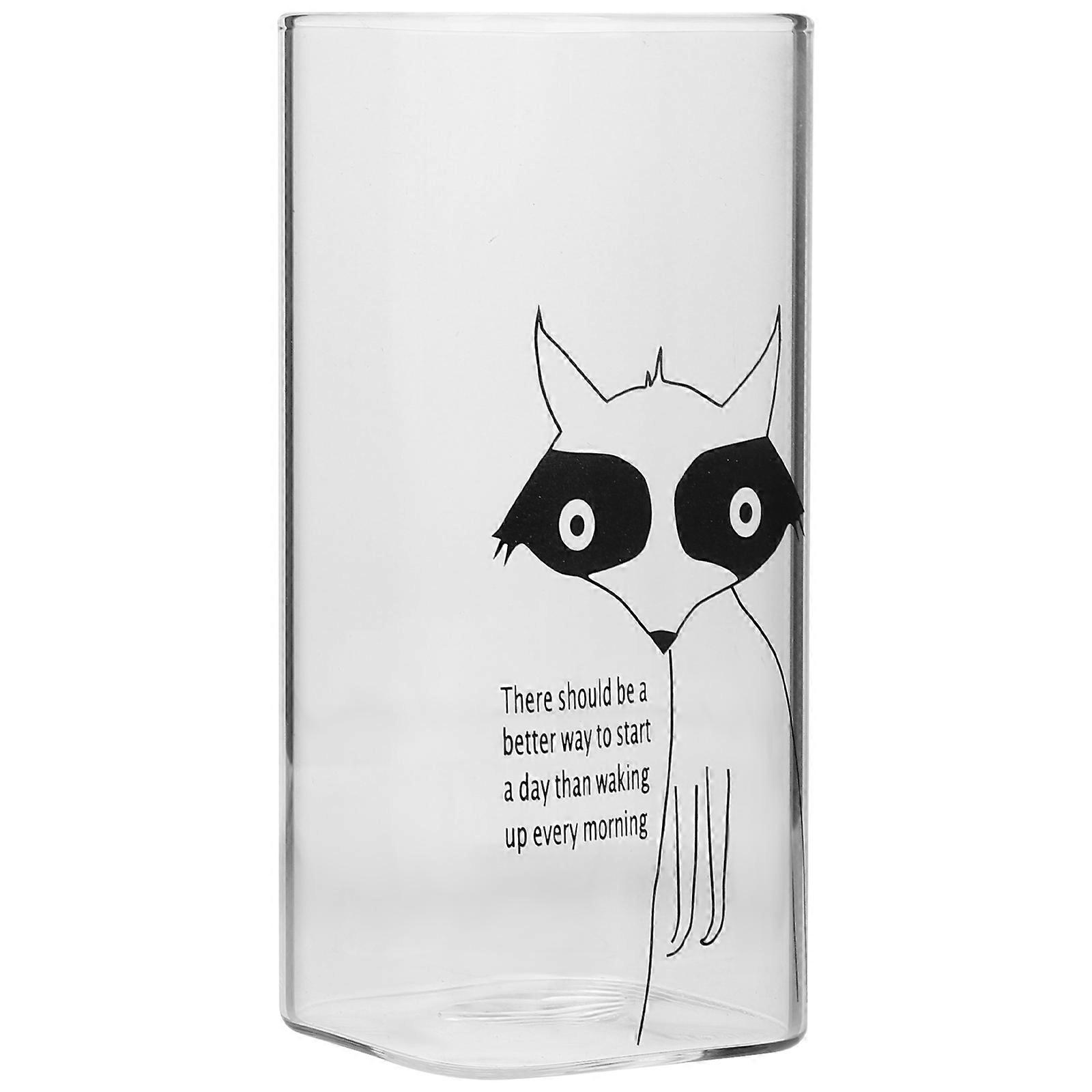 Simple Transparent Glass Mug for Milk 4Pcs Drinking Cup Set