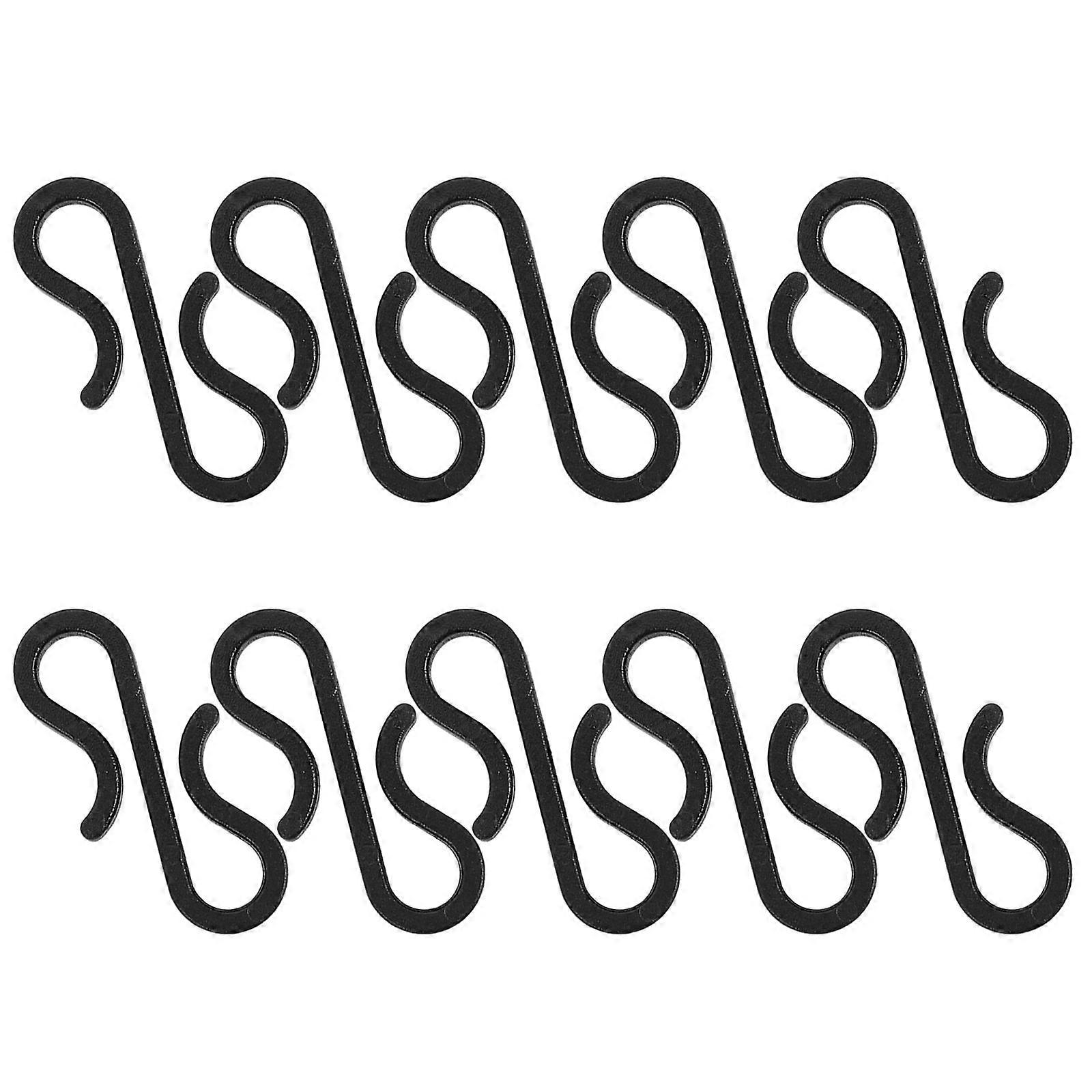 Outdoor Light Clips Hooks for Christmas 30Pcs Black Plastic