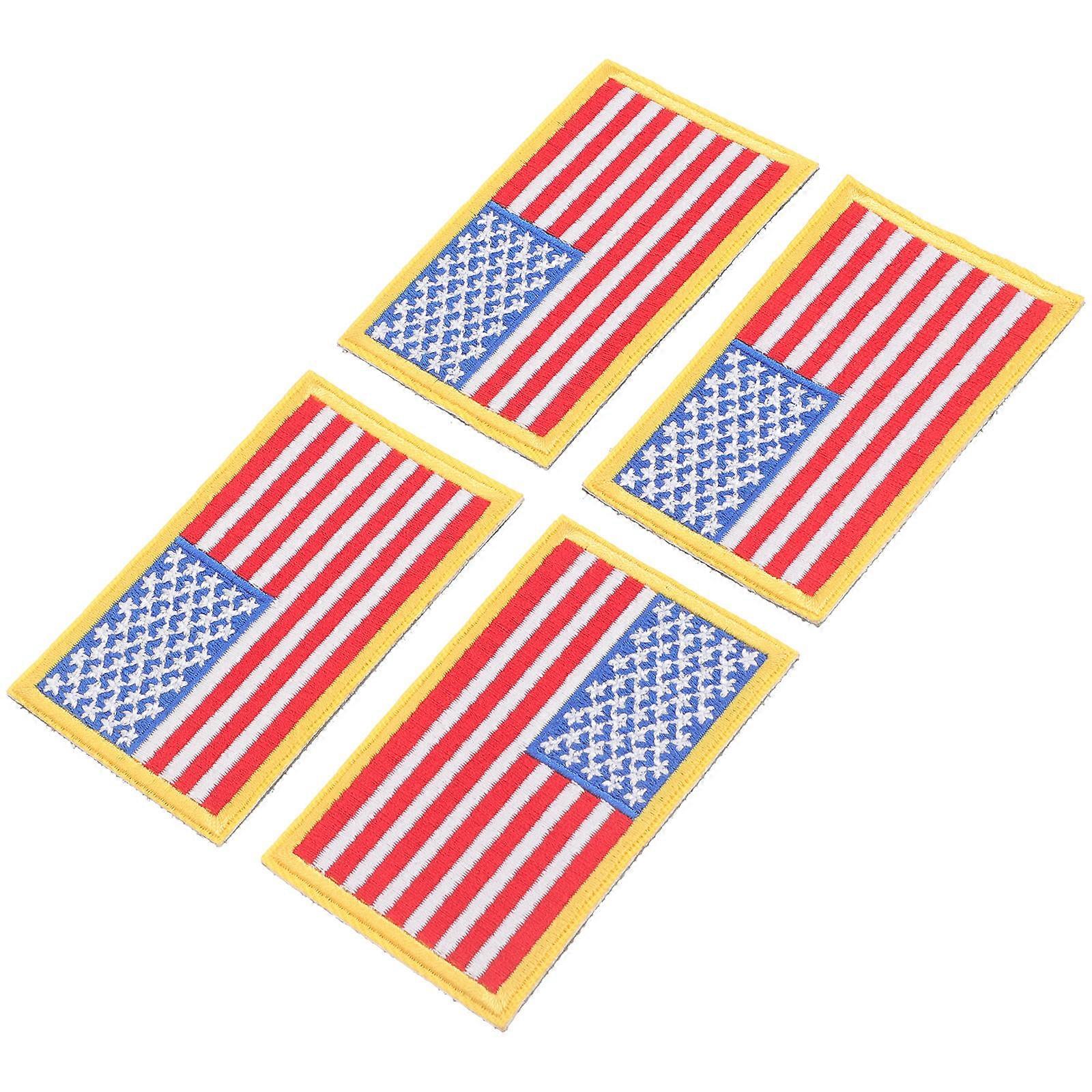Clothing Patches Decorations Iron on for Clothes Use 8Pcs American Flag Style