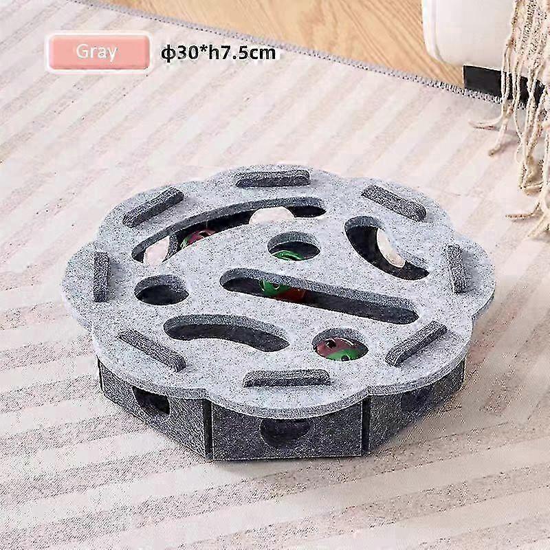 Interactive Cat Toy Puzzle Toys for Indoor Cats Felt Maze Box Kittern Toys Pet Cat Games Self Play Fun Exercise Hide Seek Moving Cat Toy for Bored Cat