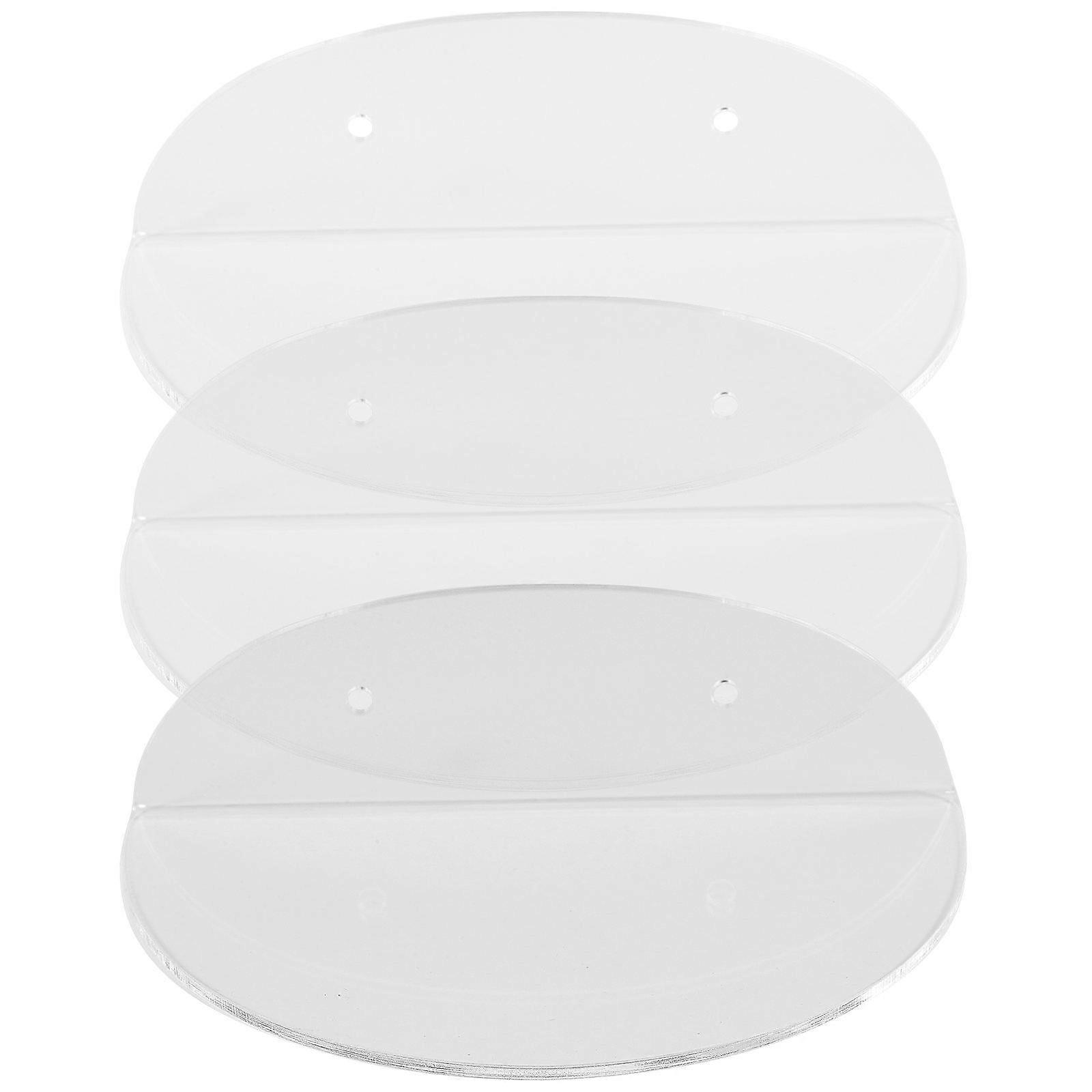 Acrylic Floating Shelves Transparent Storage Wall Shelf For Office Garage Window 3Pcs