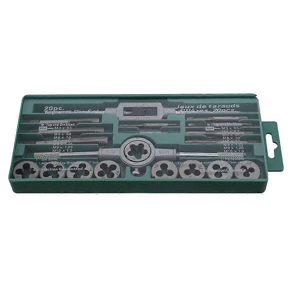 Metric Die Set Thread Die Tool 20 in 1 Hand Threading 2Pcs for Working