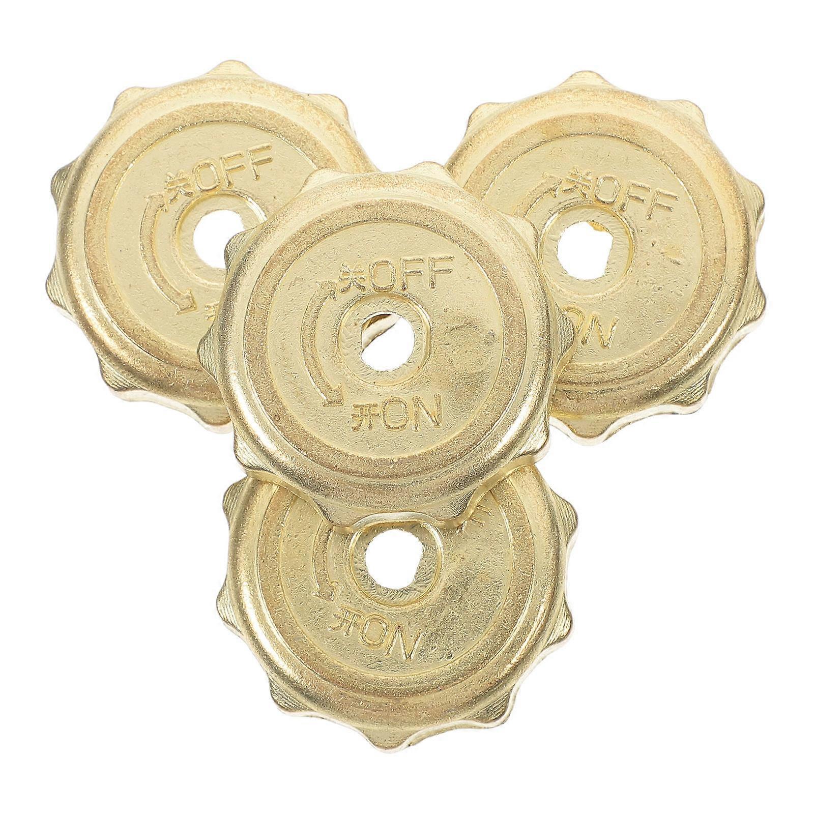 Gas Range Knobs Replacement Set Iron for Stove Control 20Pcs Golden