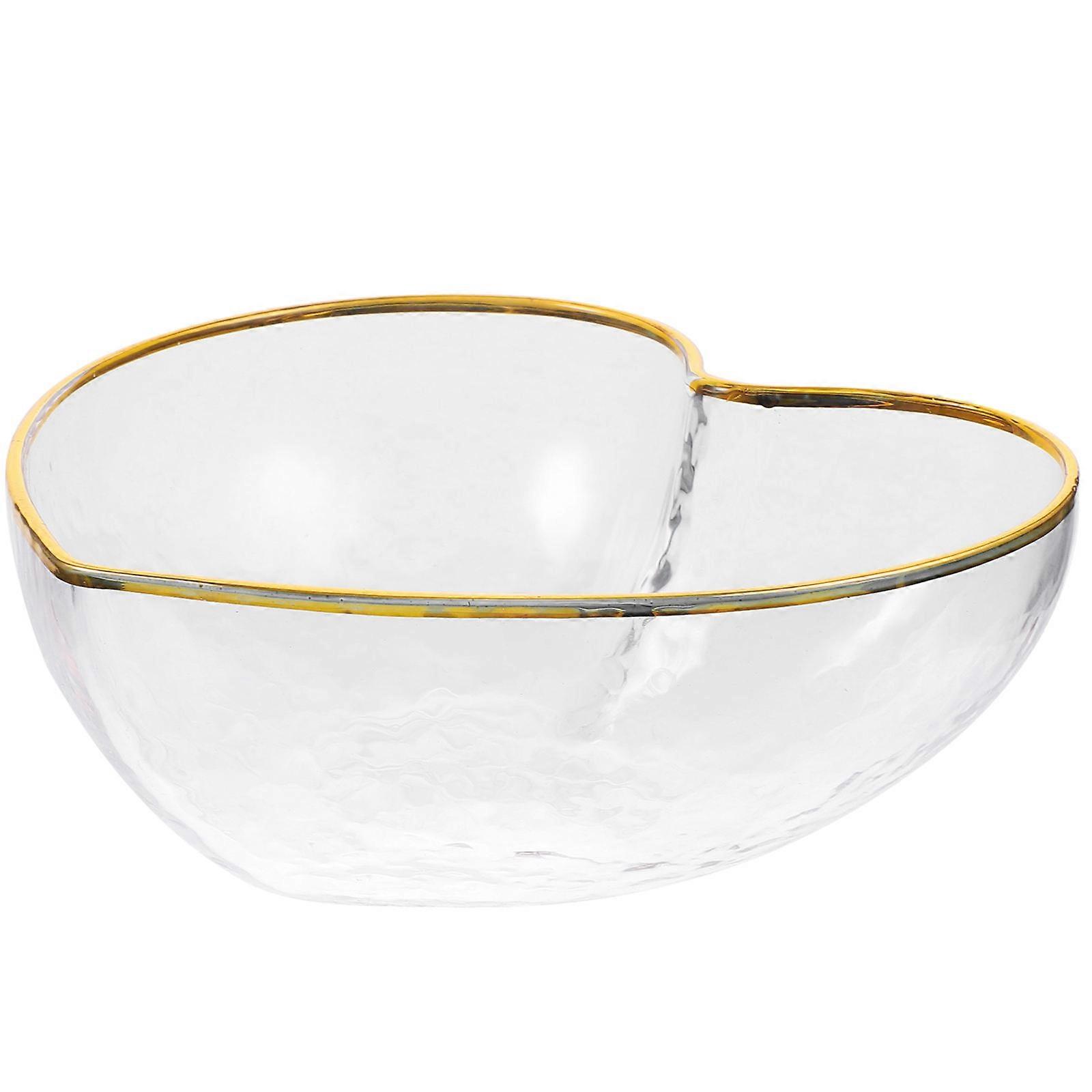 Saladier en verre transparent pour usage domestique, 8 pièces, en forme de cœur