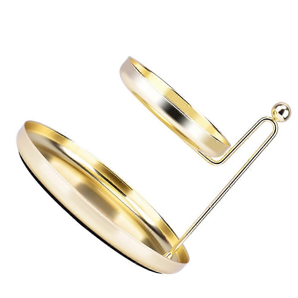 Makeup Organizer Shelf For Salon Use Skincare Storage Rectangular Golden 2Pcs