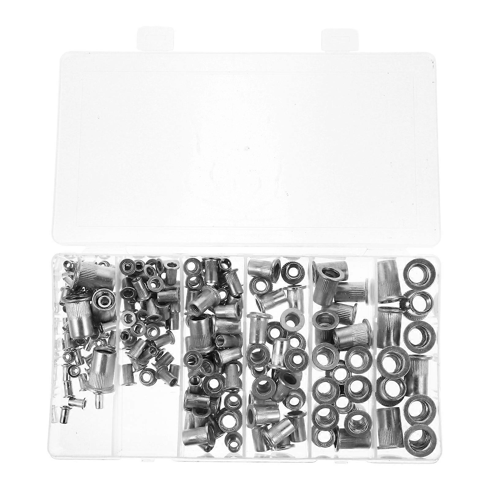 Flat Head Rivet Nut Aluminum Alloy Insert for Home 380Pcs