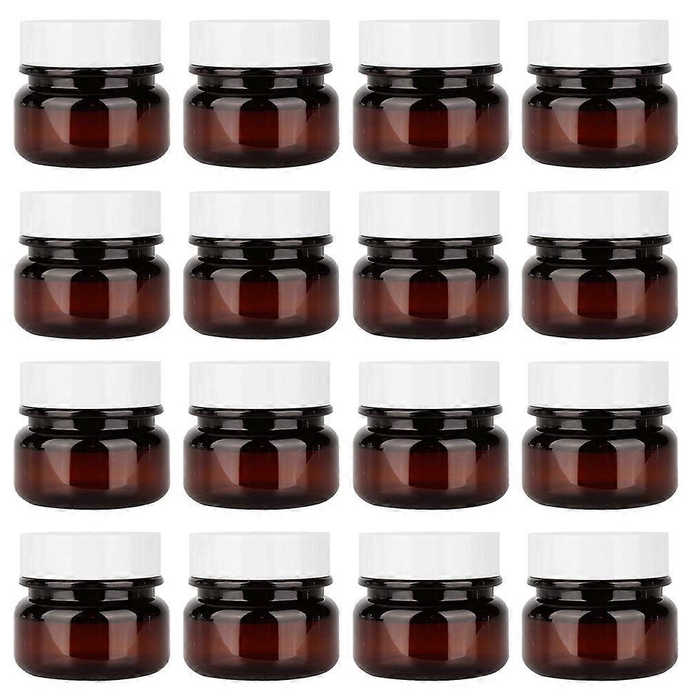 Moisturizer Container Small Cream Jars for Travel 32Pcs Brown