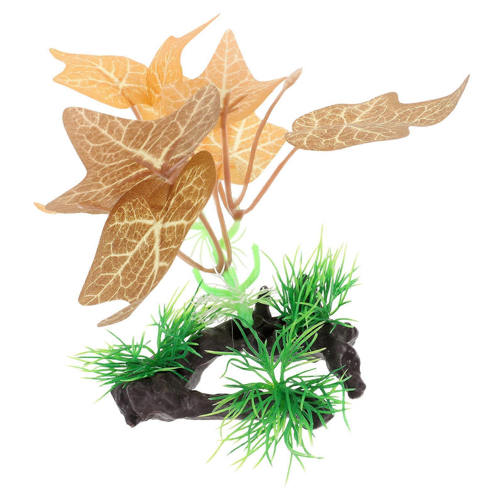 Aquarium Decorations Plastic Artificial Plants for Fish Tank 4Pcs
