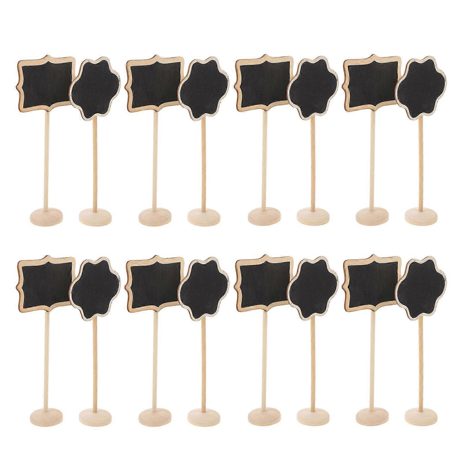 Birch Mini Chalkboards for Notice Writing 16Pcs Message Blackboards