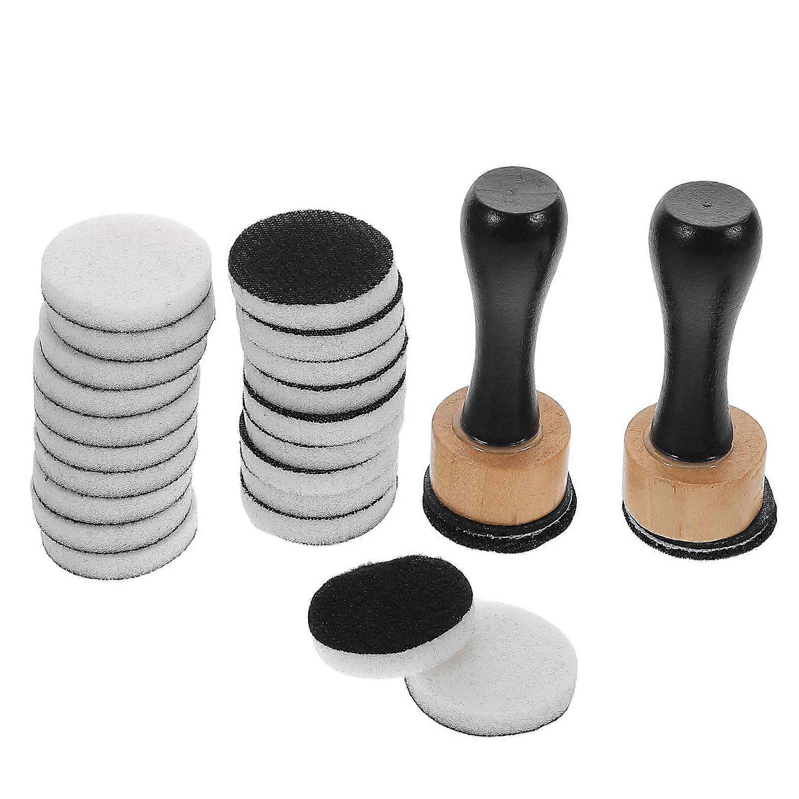 Ink Blending Tool Foam Stamps with Wooden Handle for Craft 4Sets