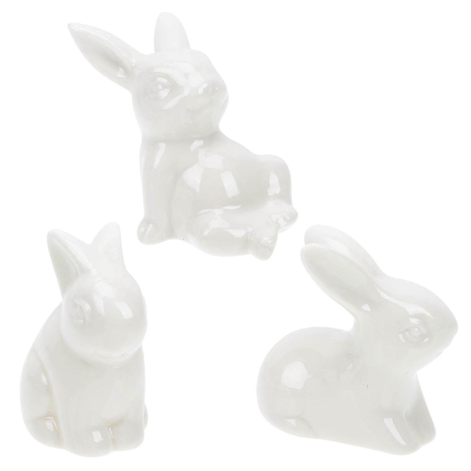 Creative Ceramic Rabbit Model for Decoration 6Pcs Household Artware