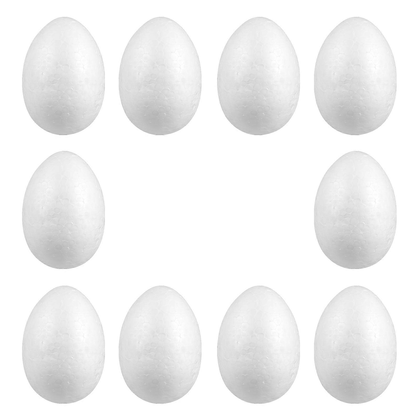 DIY Egg Painting Solid Foam Eggs 10Pcs White for Easter Party Craft