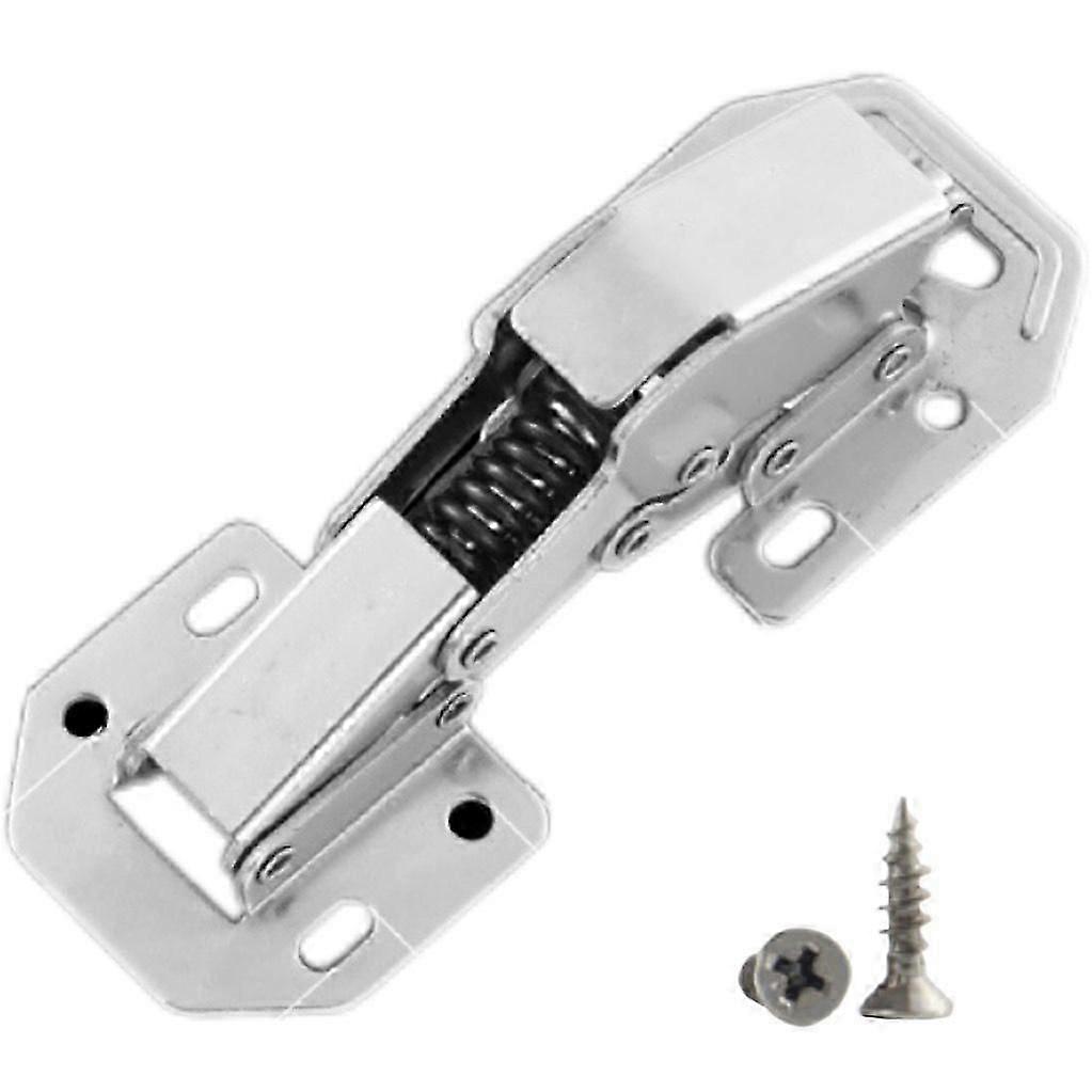 4 Pack 90 Degree Soft Close Surface Mount Spring Hinges, Easy Installation No