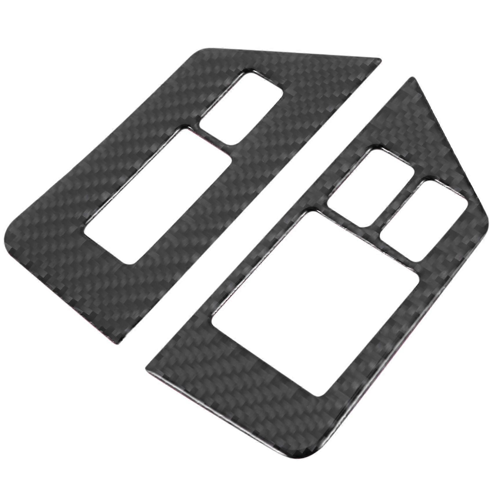 Carbon Fiber Window Switch Sticker Button Frame Cover Trim Black RHD