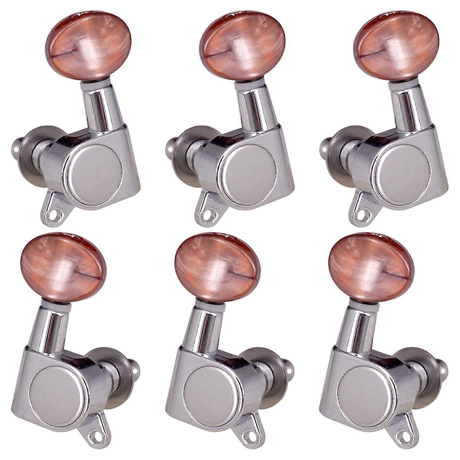 String Tuning Pegs Knobs Tuning Keys Replace Part for Electric Guitar 3 right 3 left