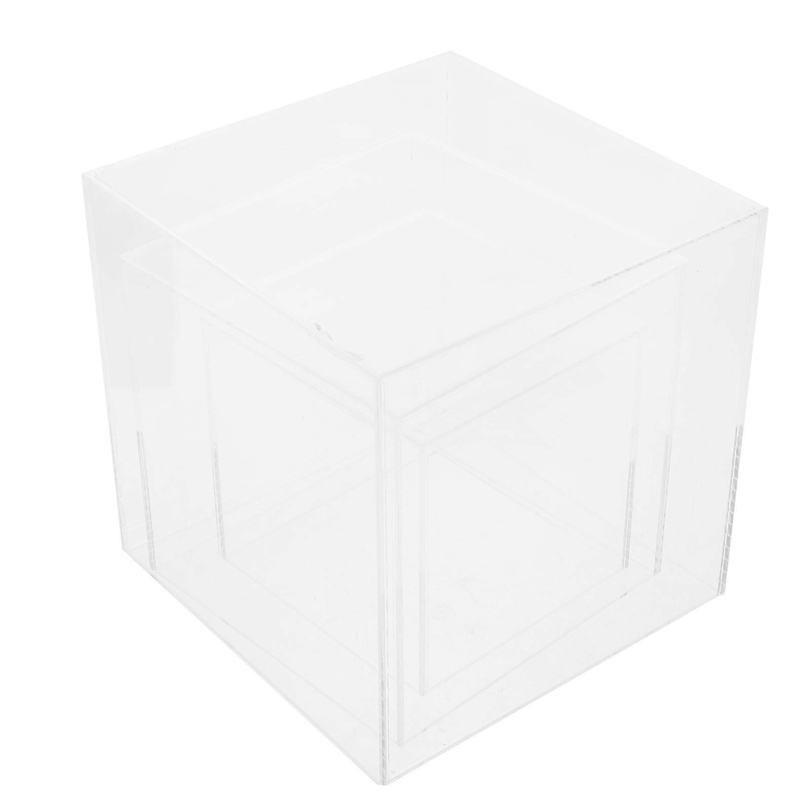 Clear Acrylic Display Boxes Acrylic Cube Holder for Display 6Pcs