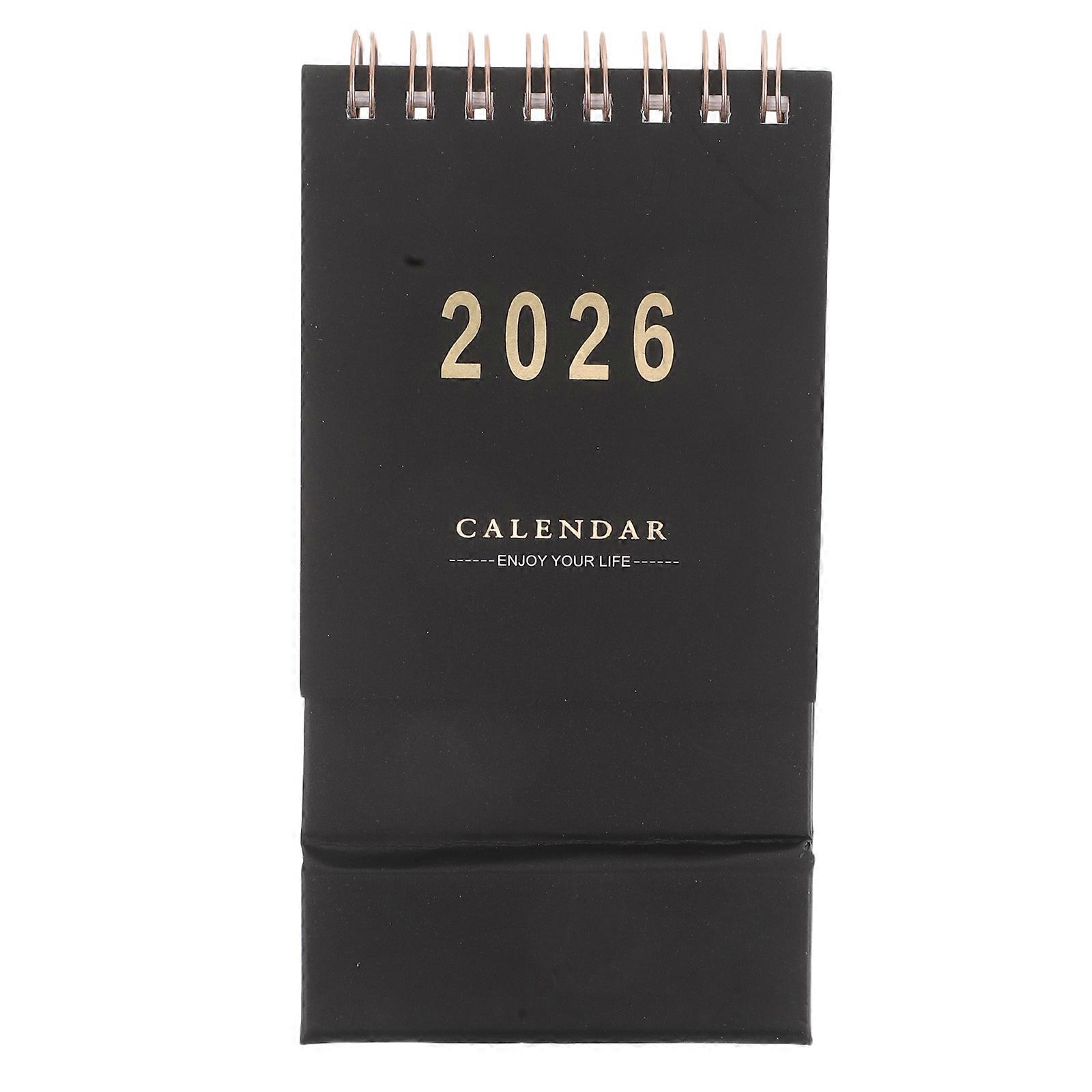 Compact Mini Desk Calendar 3Pcs for 2026 Standing Flip Desktop Use