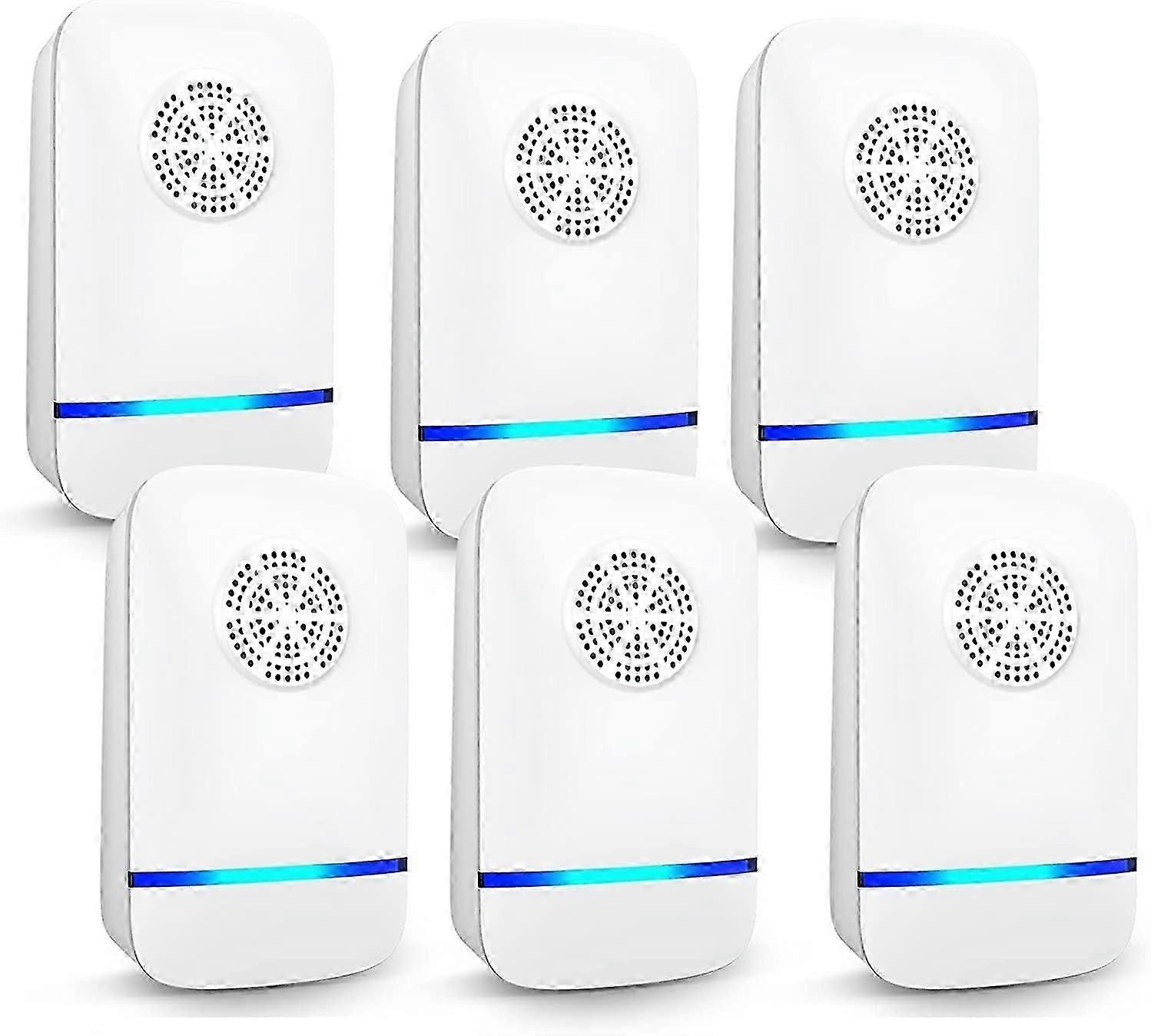 6-pack electronic mouse repeller, safe for pets and humans, controls mosquitoes, rats, cockroaches and many other insects