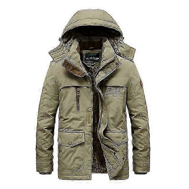 Winter Jacket Men Thicken Fleece Jackets - Black