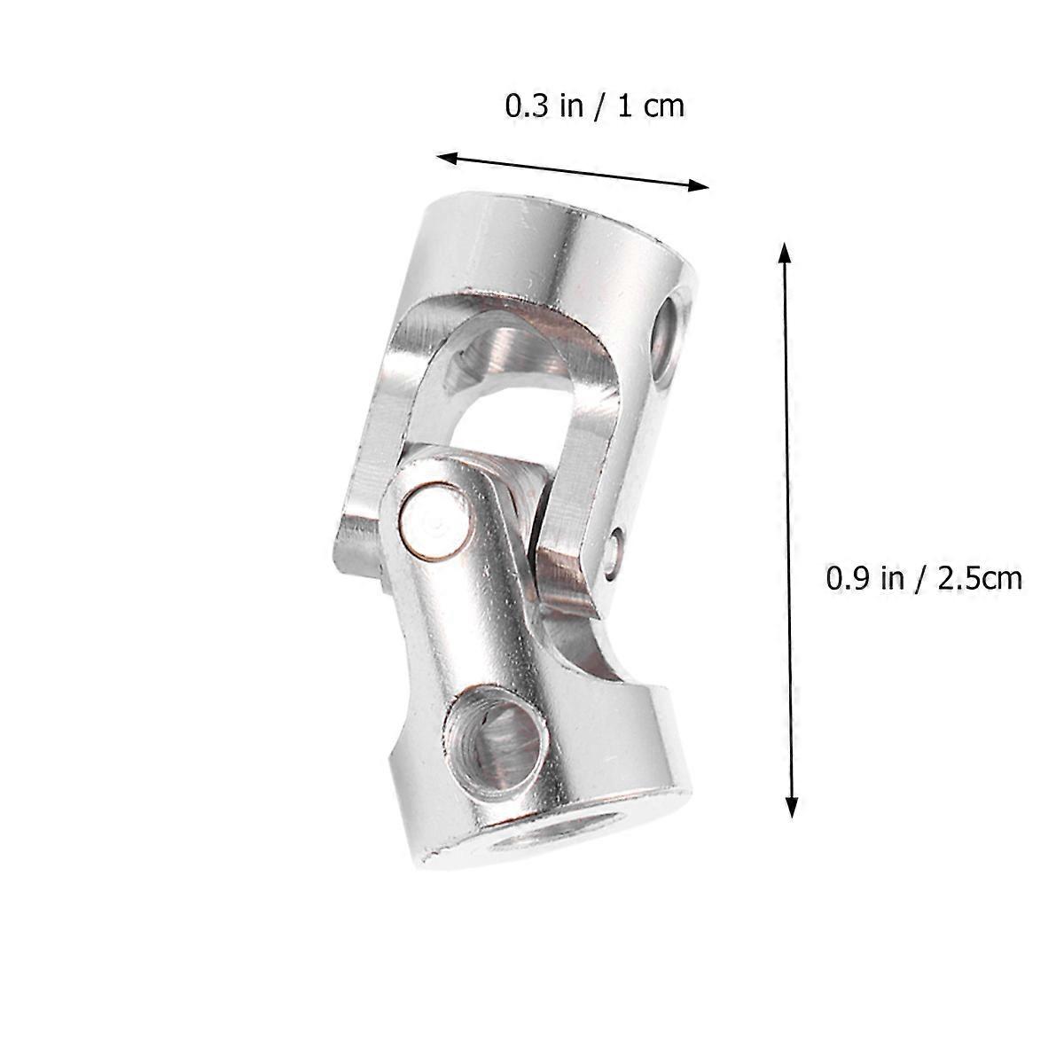 Universal Joint Shaft Coupler for Model Car 5Pcs Package Silver Color
