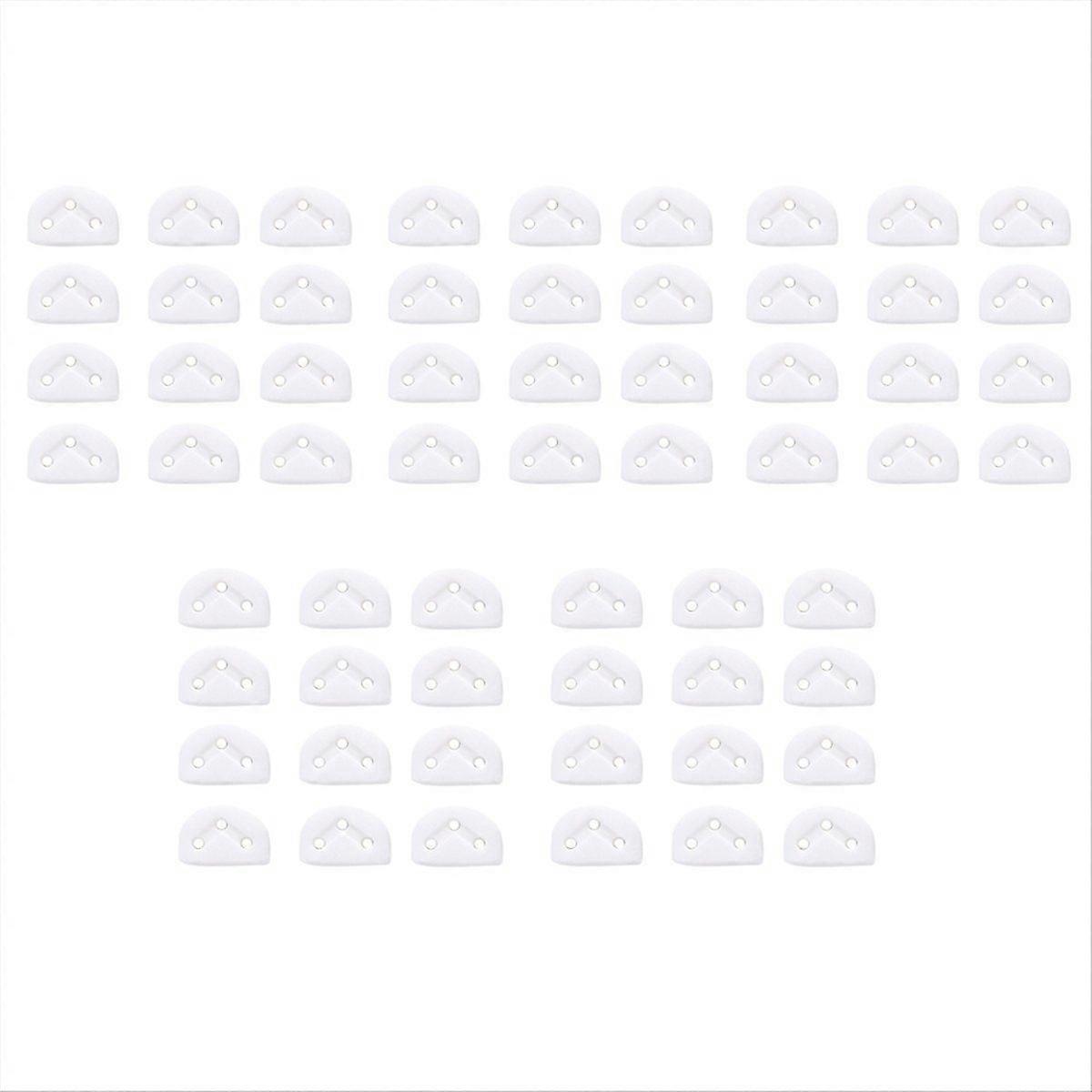 12Pcs Classical Guitar Rollers String Locks Nut Block Clamp, White