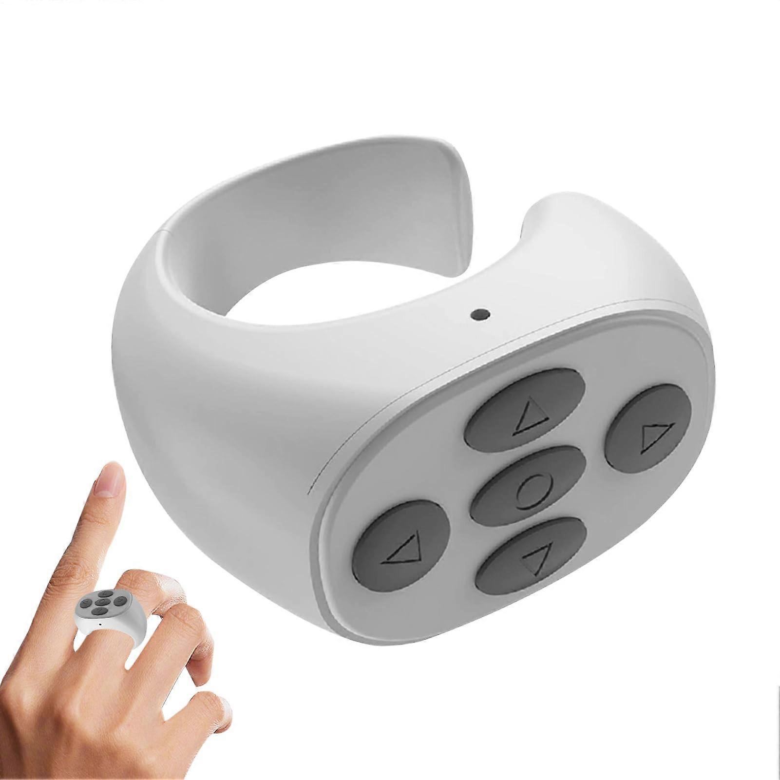 Wireless Camera Remote Portable Wireless Button Clicker Rechargeable For Phones And Tablets White