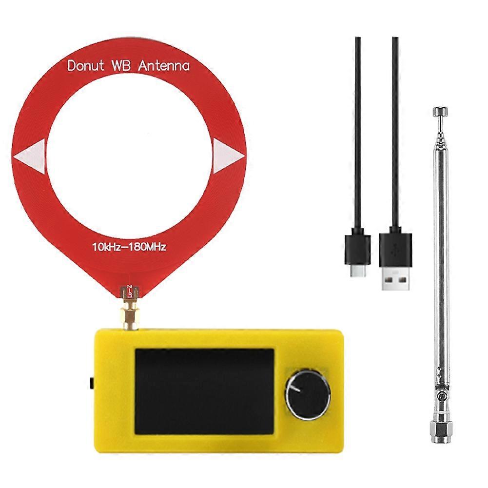 SI4732 Mini Radio Receiver 10-180Mhz Portable 1.9inch Display Shortwave Radio FM/AM/LSB/USB SI4732 Radio+2 Type Antenna