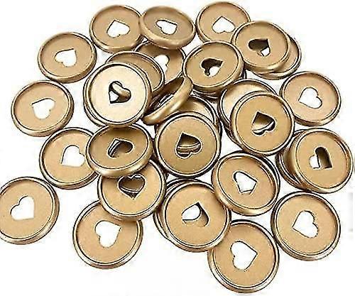 100 Piece Disc Binding Book Disc Binding Expanded Plastic Heart Binder Ring, (gold 28mm)