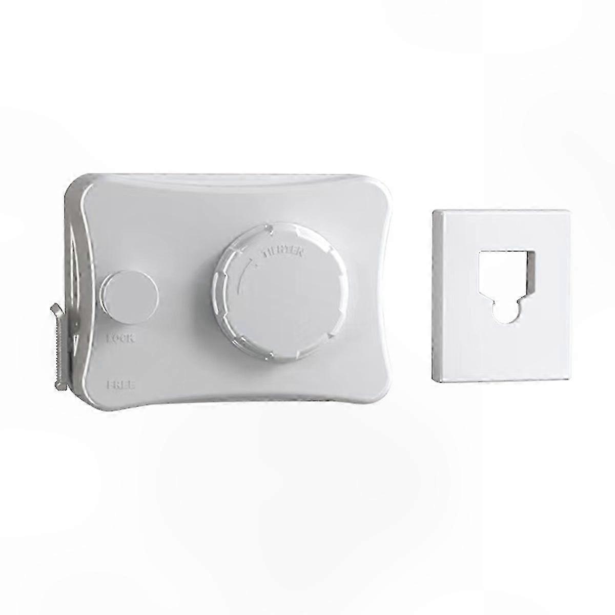 Retractable Clothesline with Adjustable Length in White for Wall Mounting