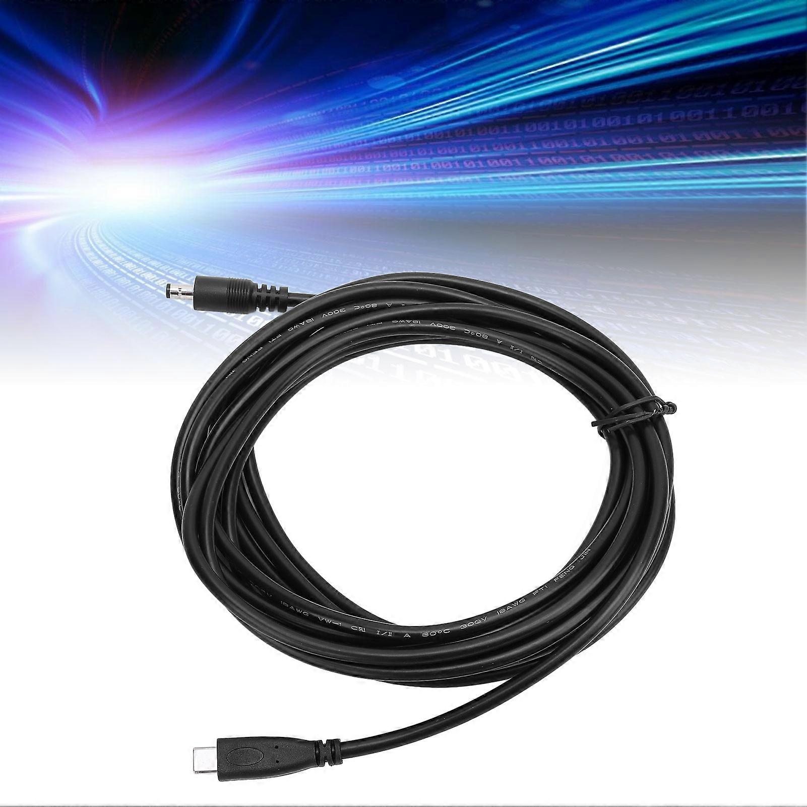 DC to Type C Power Cable 5m 16.4ft Water Proof Power Cord for Dish Antenna Compatible with 65W+ PD 